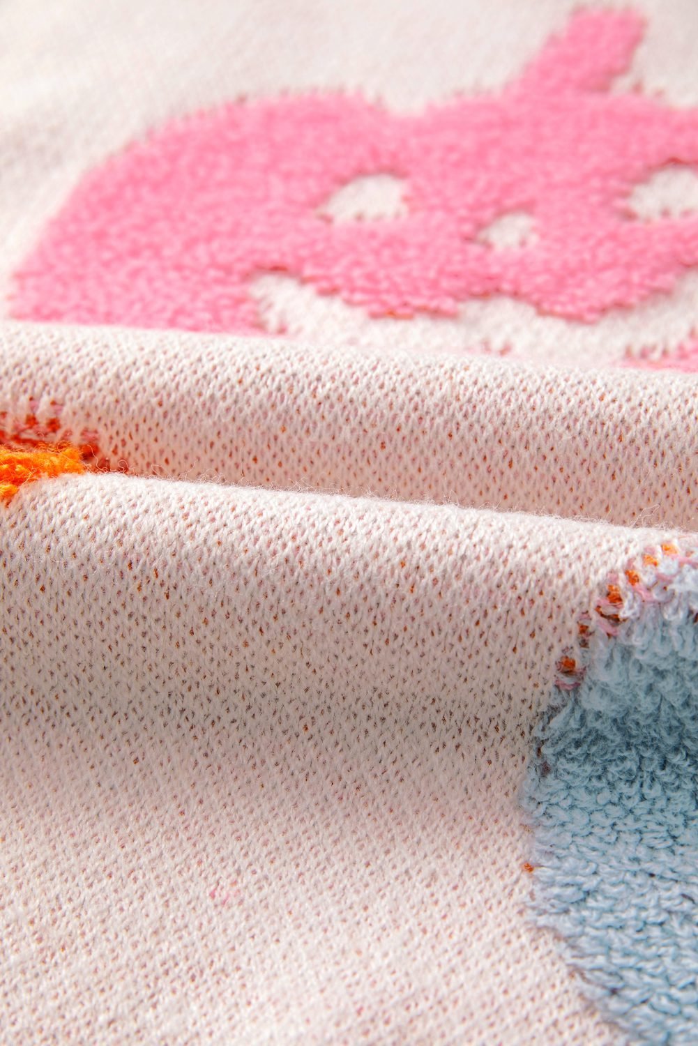 Beige Halloween Cute Pumpkin Pattern Sweater