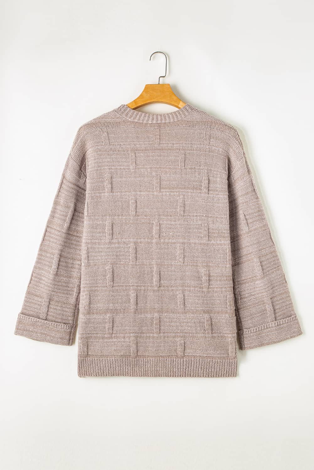 Delicacy Textured Knit Open Front Chic Cardigan With Pockets