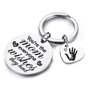 Mothers Day Lettered Heart Shape Alloy Keychain