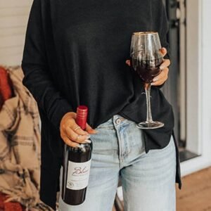 Black Cowl Neck Shift Tunic Top