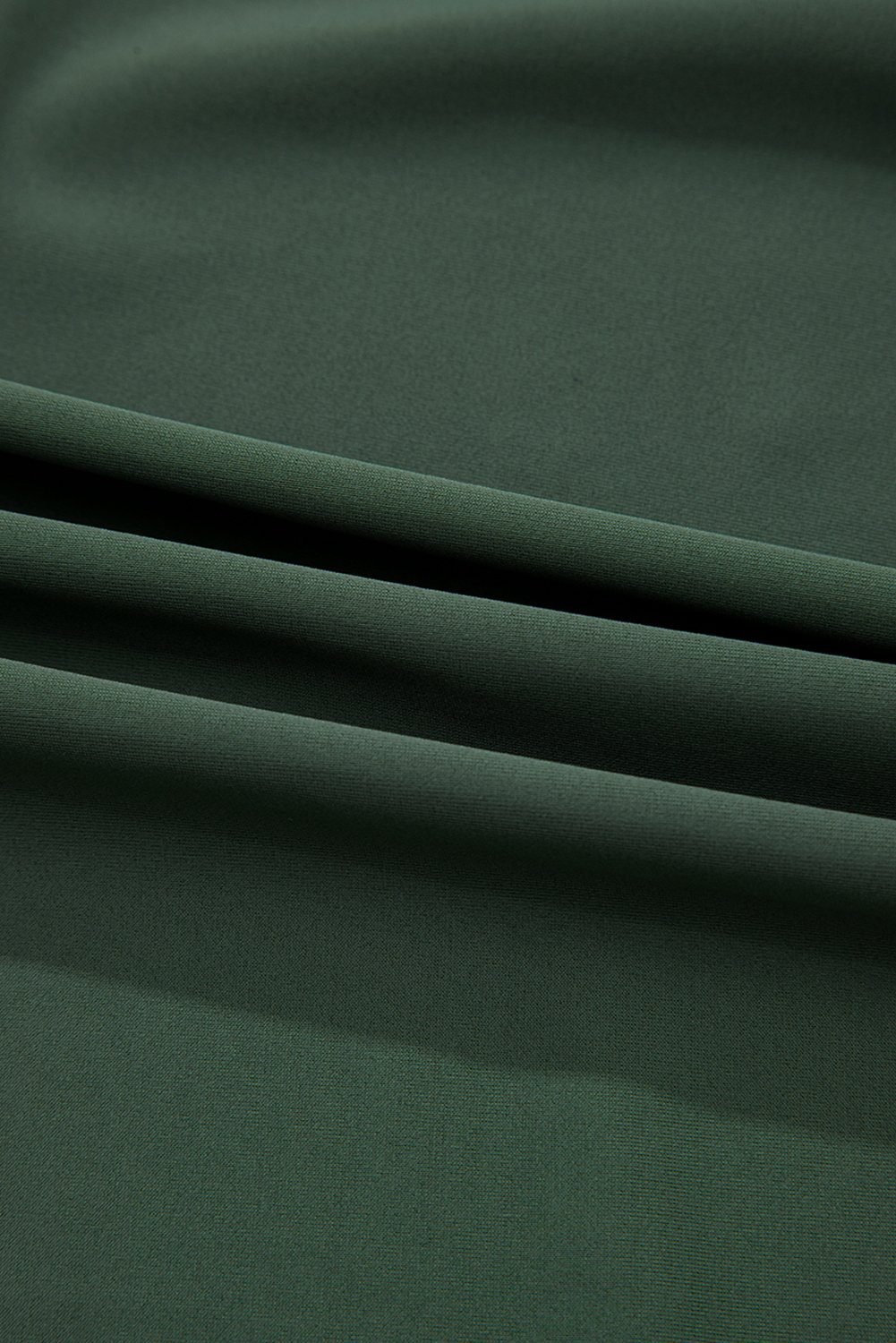 Mist Green Side Tied Waist Square Neck Adjustable Straps A-Line One Piece Swim Dress