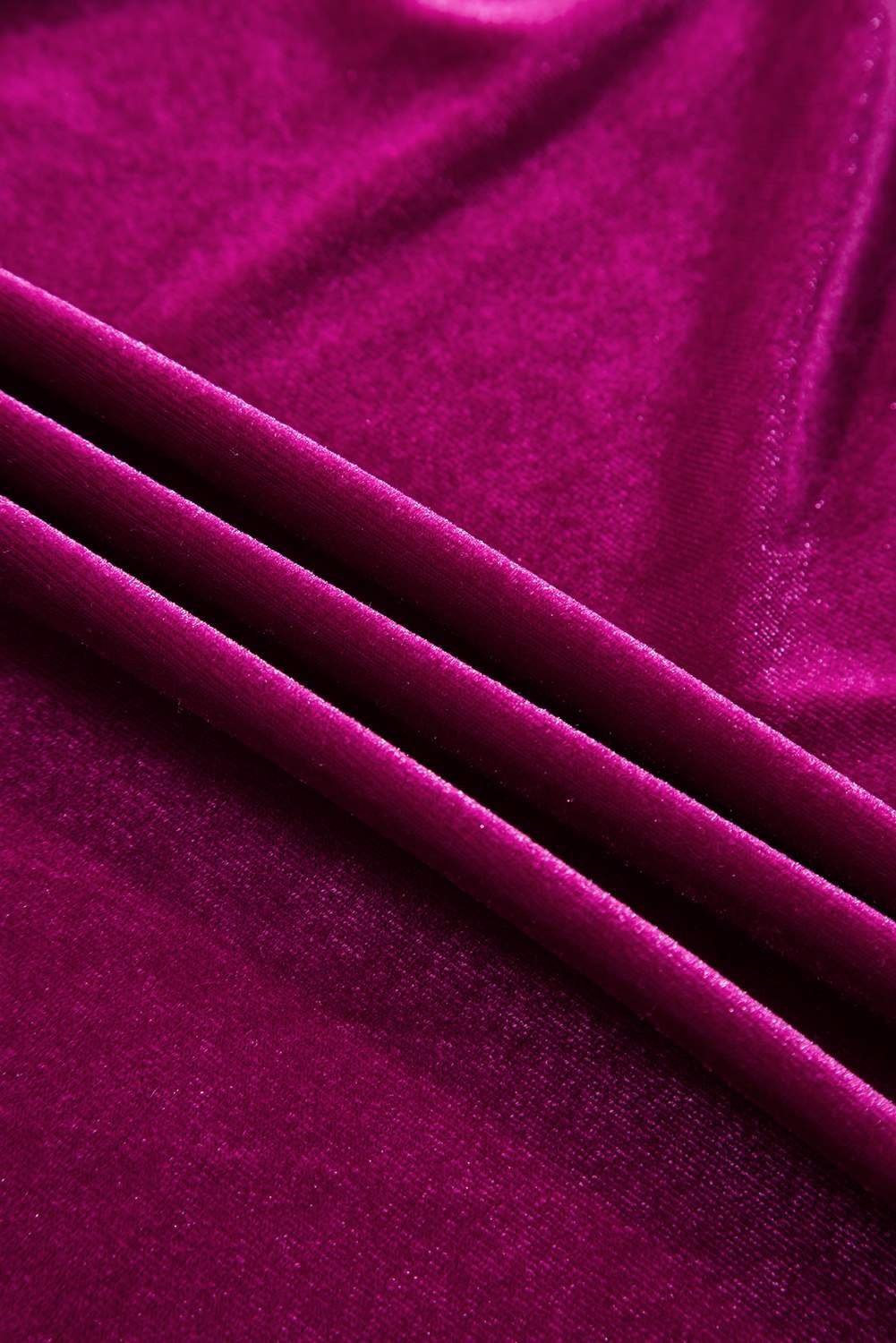 Red Dahlia Velvet Short Sleeve Shirred Waist Tiered Maxi Dress