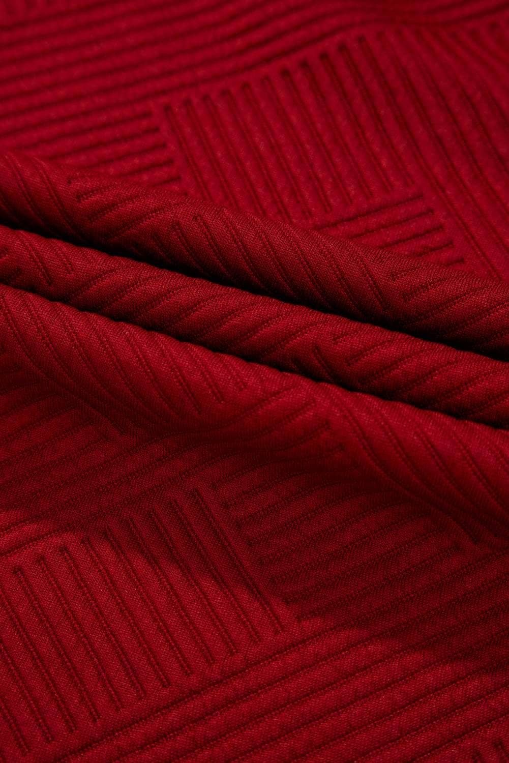 Red Dahlia Textured Loose Fit T Shirt And Drawstring Pants Set