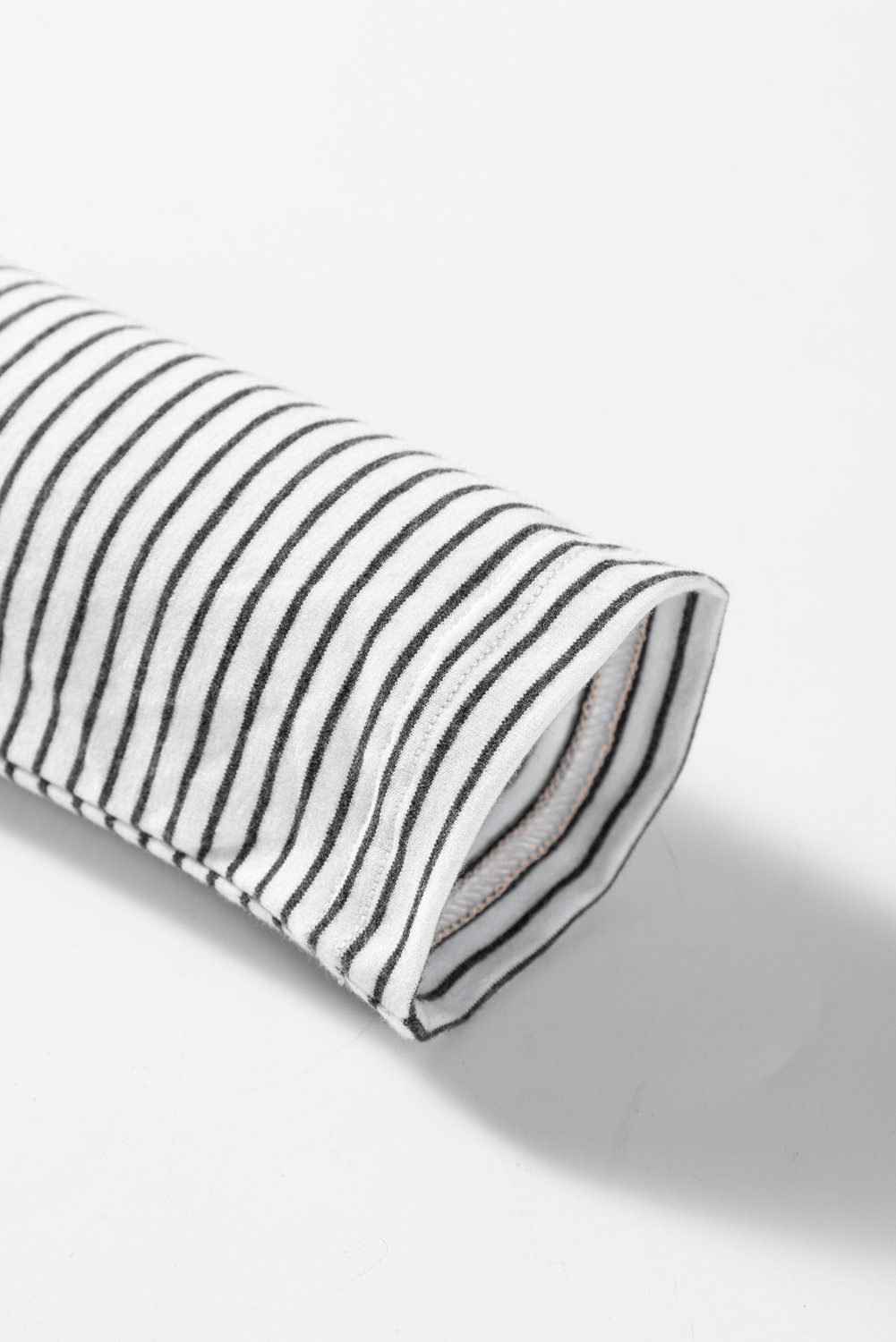 Black Stripe Colorblock Patchwork Open Front Cardigan With Pocket