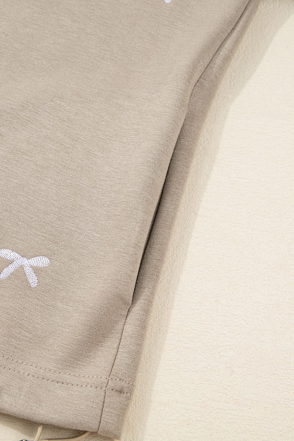 Goat Contrast Bow Embroidered Zip Up Jacket Hoodie