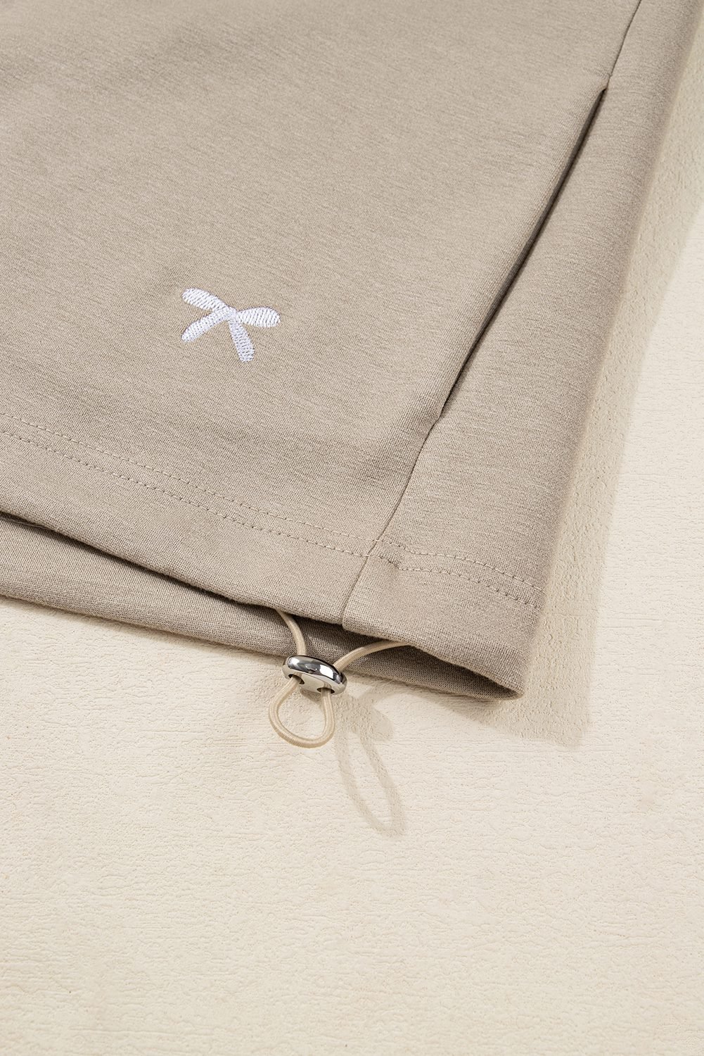 Goat Contrast Bow Embroidered Zip Up Jacket Hoodie