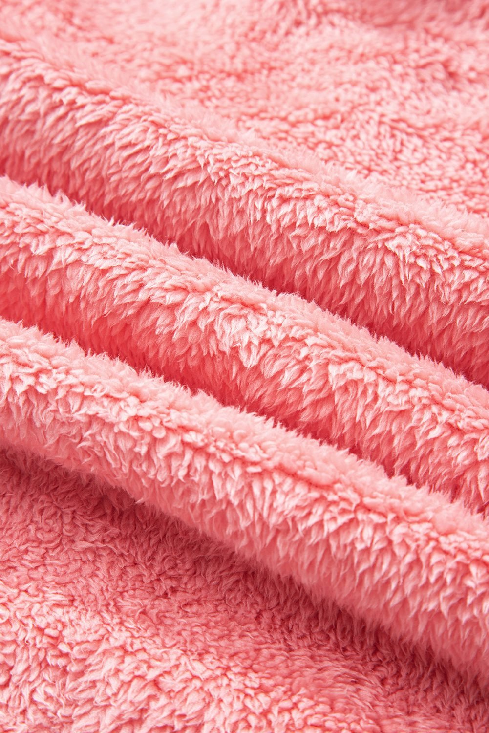 Gossamer Pink Varsity Striped Banding Patchwork Winter Plush Vest