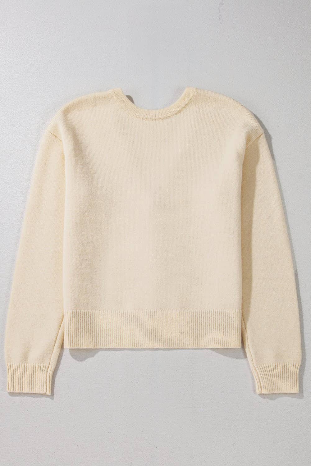 Jet Stream Bowknot Front Loose V Neck Knitted Cardigan