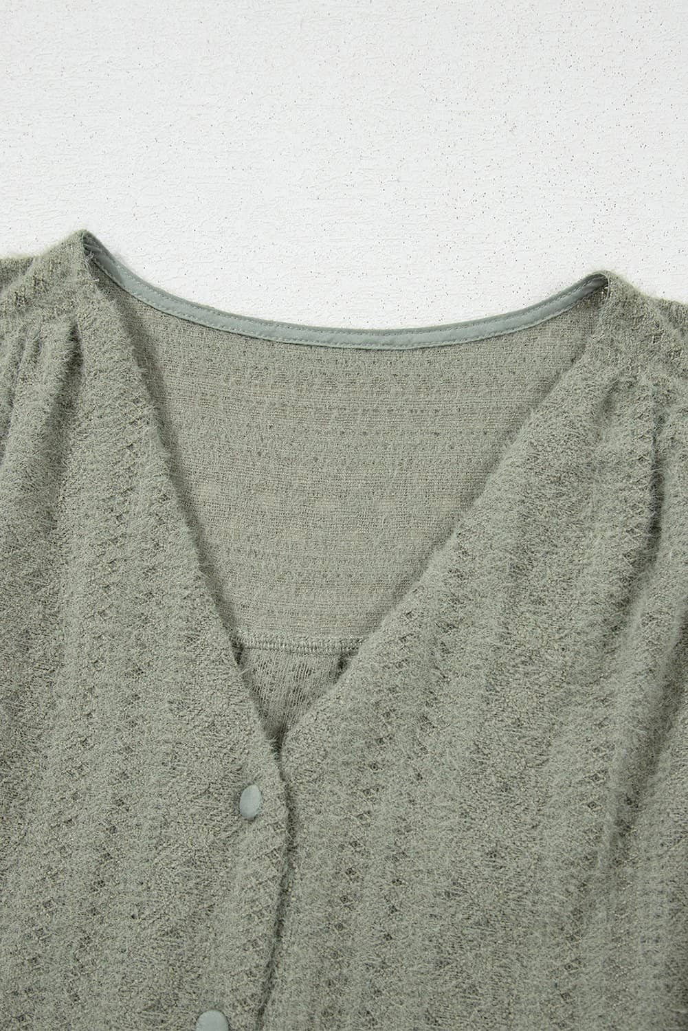 Laurel Green Flutter Sleeve Lace V Neck Shirt