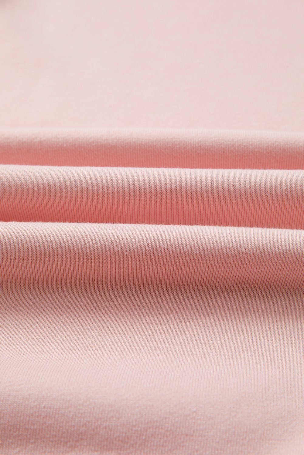 Light Pink Color Block Mix Texture Waffle Patchwork Oversize Sweatshirt