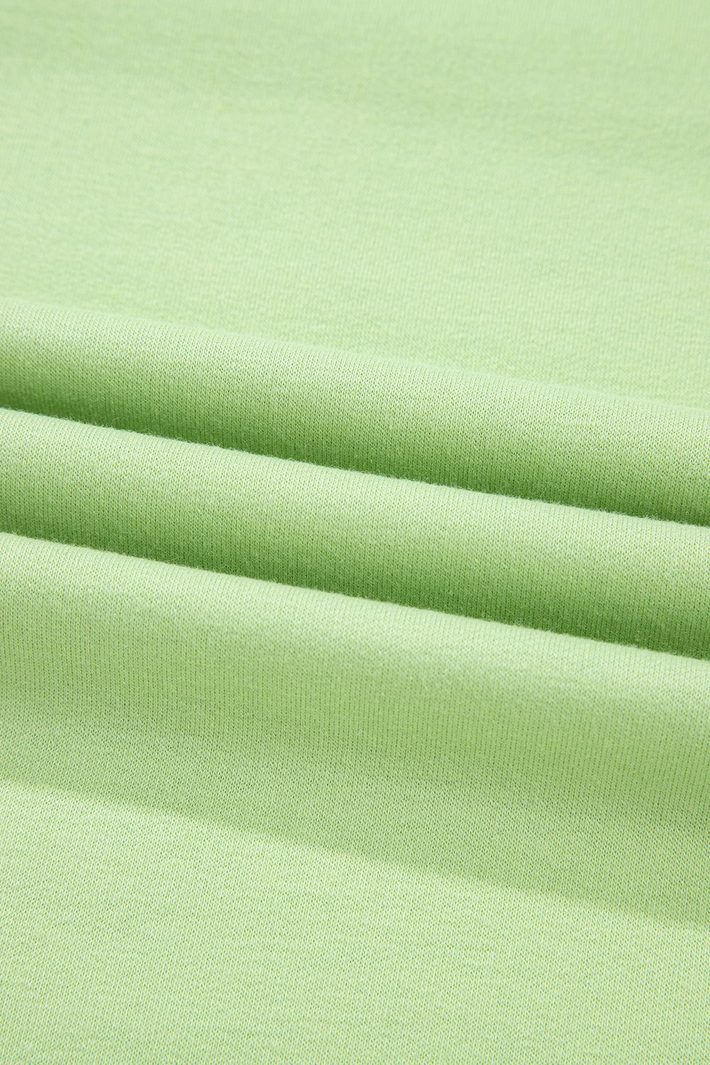Meadow Mist Green Solid Loose V Neck Half Sleeve Tee And Shorts