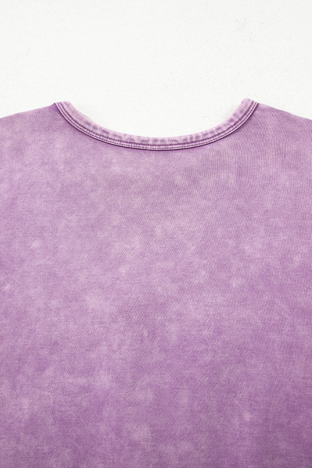 Orchid Bouquet Mineral Wash Big Bow Patchwork Pullover Sweatshirt
