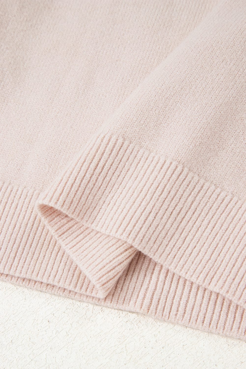 Parchment Cable Knit Ruffle Detail Contrast Floral Sleeve Patchwork Sweater