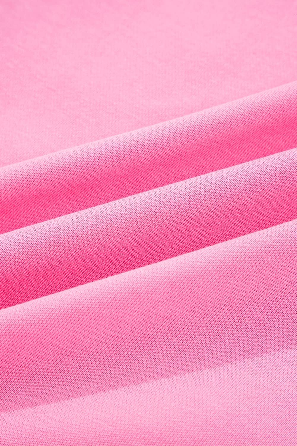 Pink Big Bow Lace Embroidered Dolman Sleeve Slit Plus Size Sweatshirt
