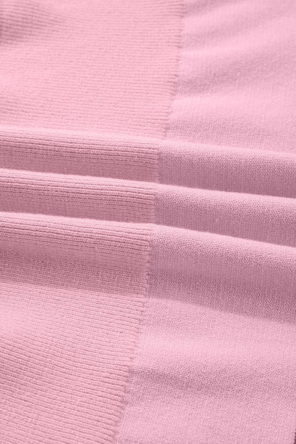 Pink Sequined Holly Jolly Color Block Crew Neck Sweater