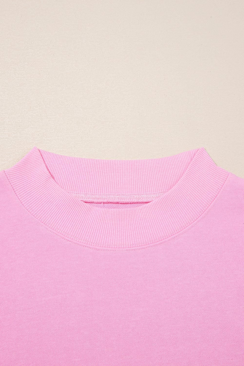 Pink Tiered Ruffle Ribbed Crew Neck Pullover Plus Size Top