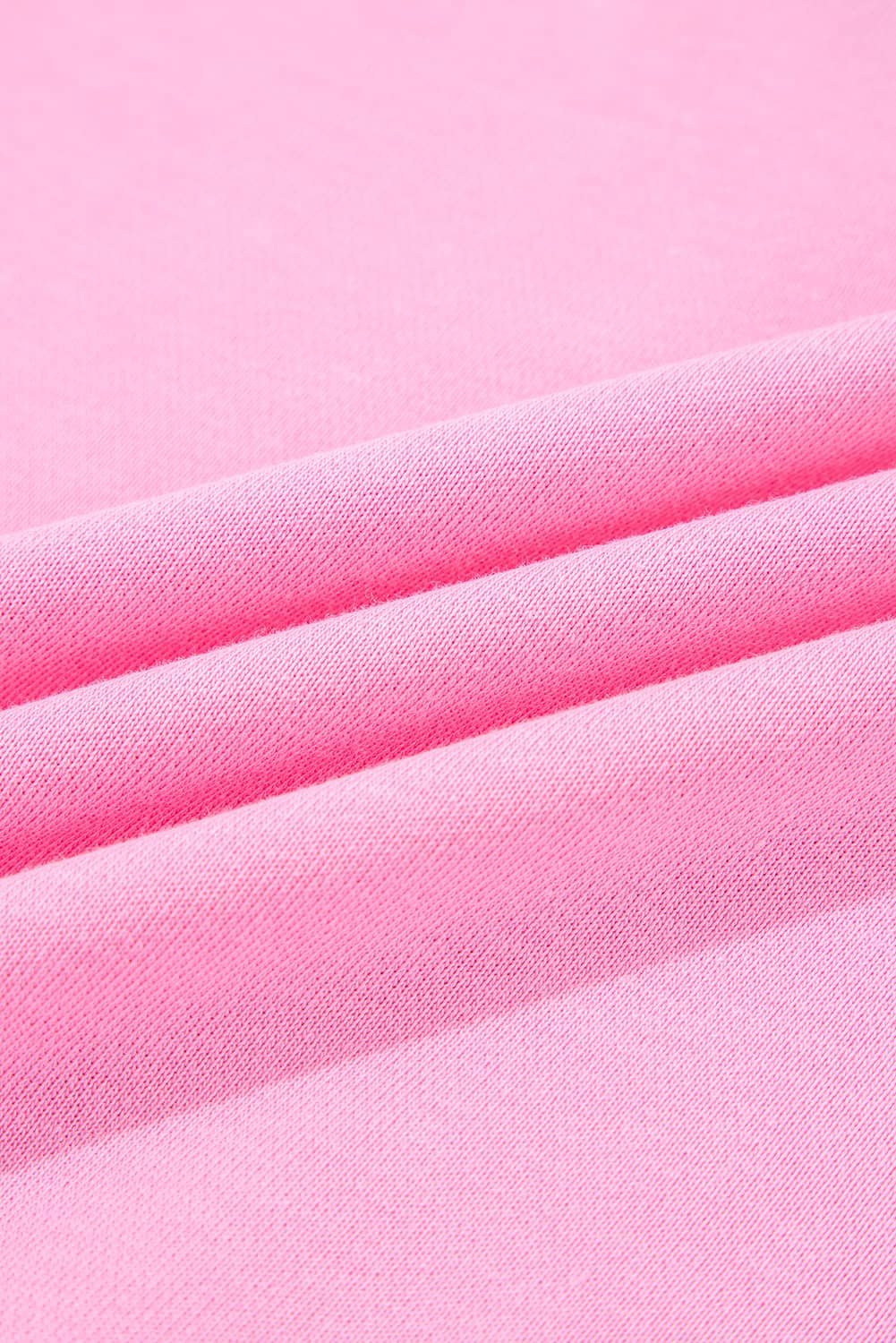 Pink Tiered Ruffle Ribbed Crew Neck Pullover Plus Size Top