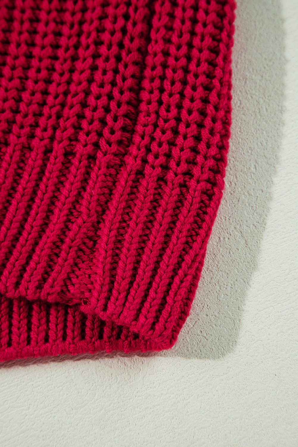 Racing Red Off-The-Shoulder Knit Sweater