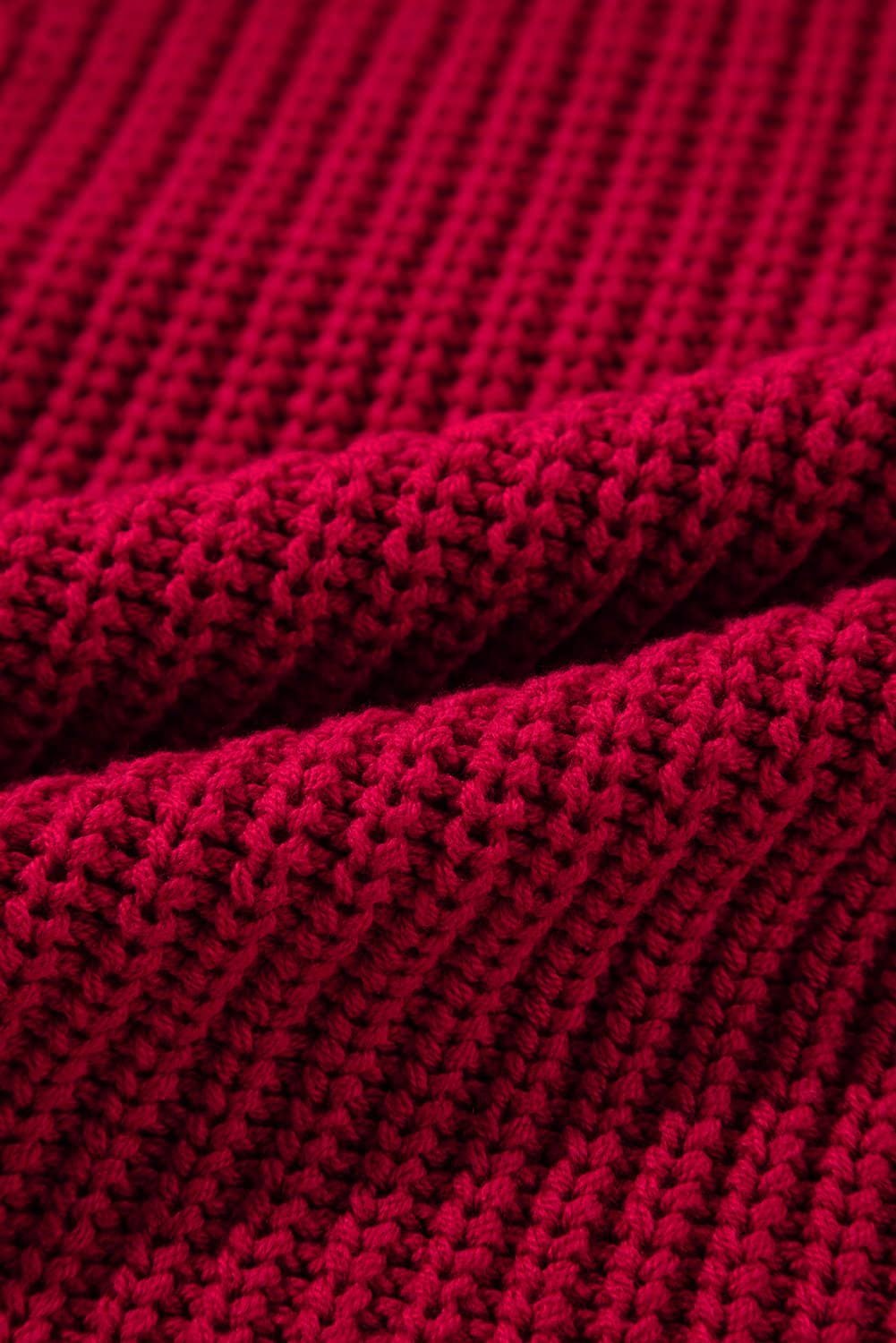 Racing Red Off-The-Shoulder Knit Sweater