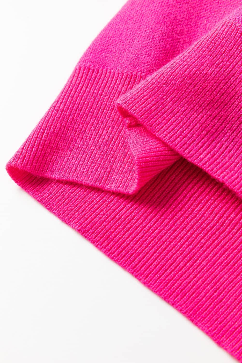 Rose Red Yeehaw Cowboy Hat Drop Shoulder Oversized Sweater