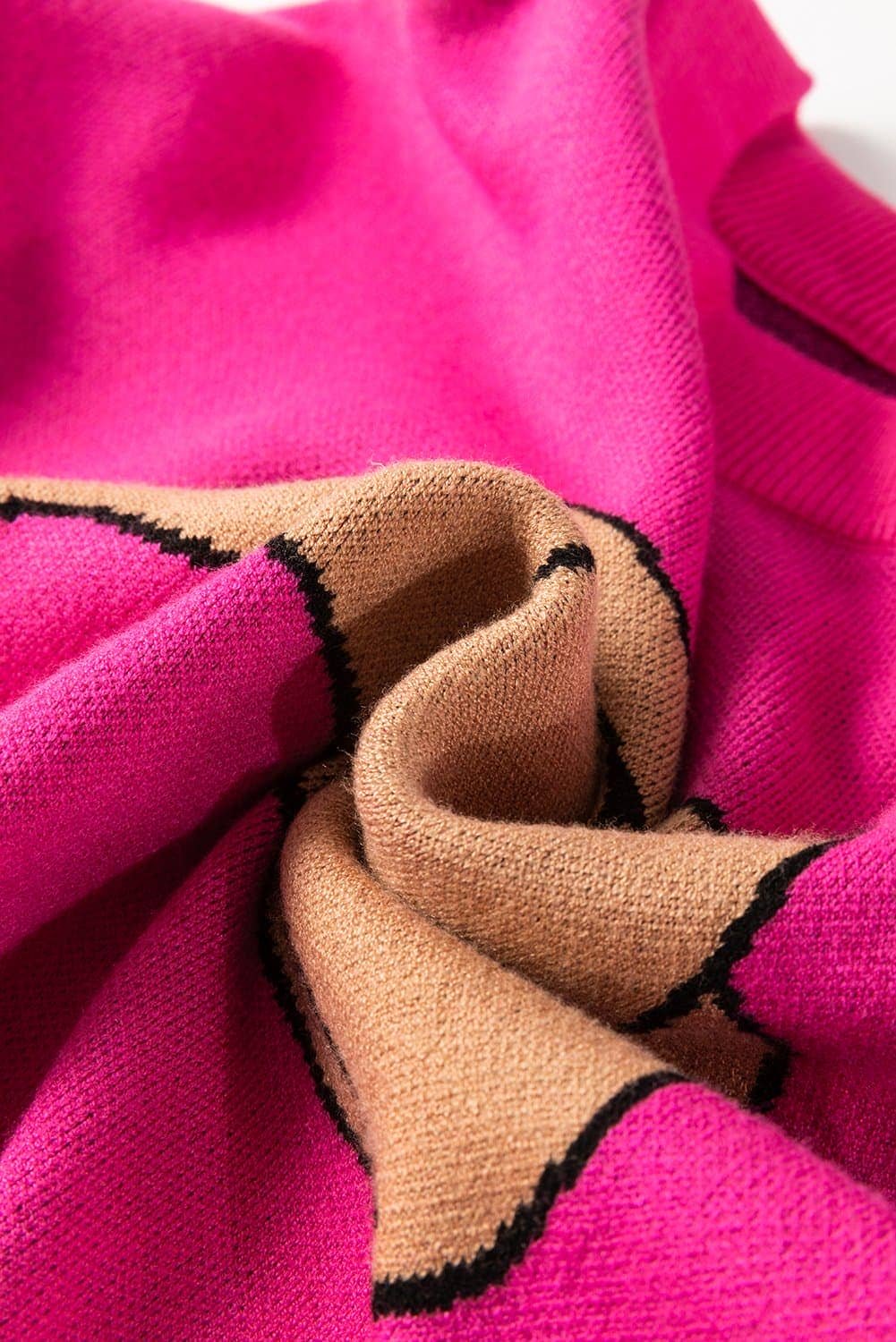 Rose Red Yeehaw Cowboy Hat Drop Shoulder Oversized Sweater