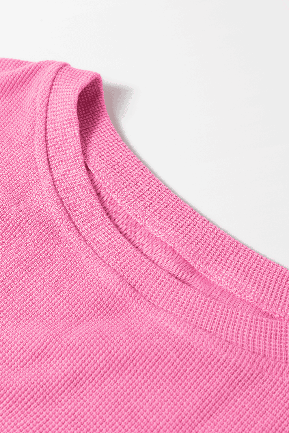 Sachet Pink Exposed Seam Striped Color Block Patchwork Long Sleeve Top