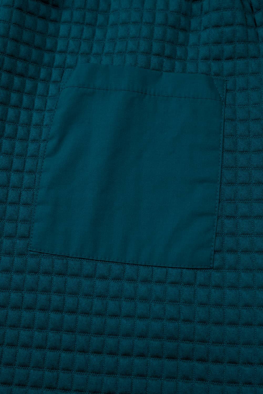 Skobeloff Waffled Textured Raw Edge Patchwork 2Pcs Loose Pant Set