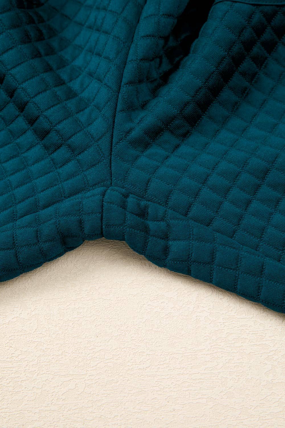 Skobeloff Waffled Textured Raw Edge Patchwork 2Pcs Loose Pant Set