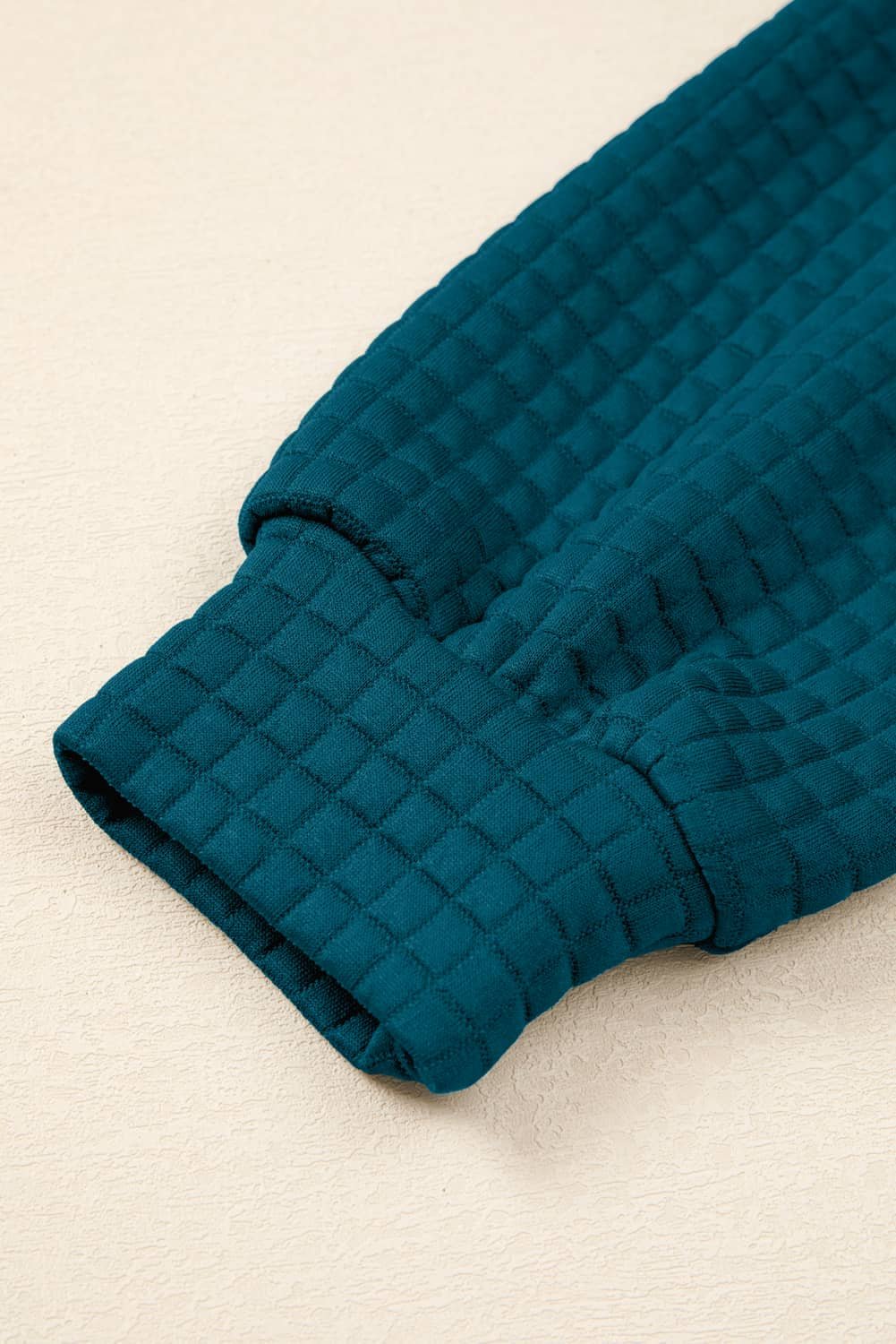 Skobeloff Waffled Textured Raw Edge Patchwork 2Pcs Loose Pant Set