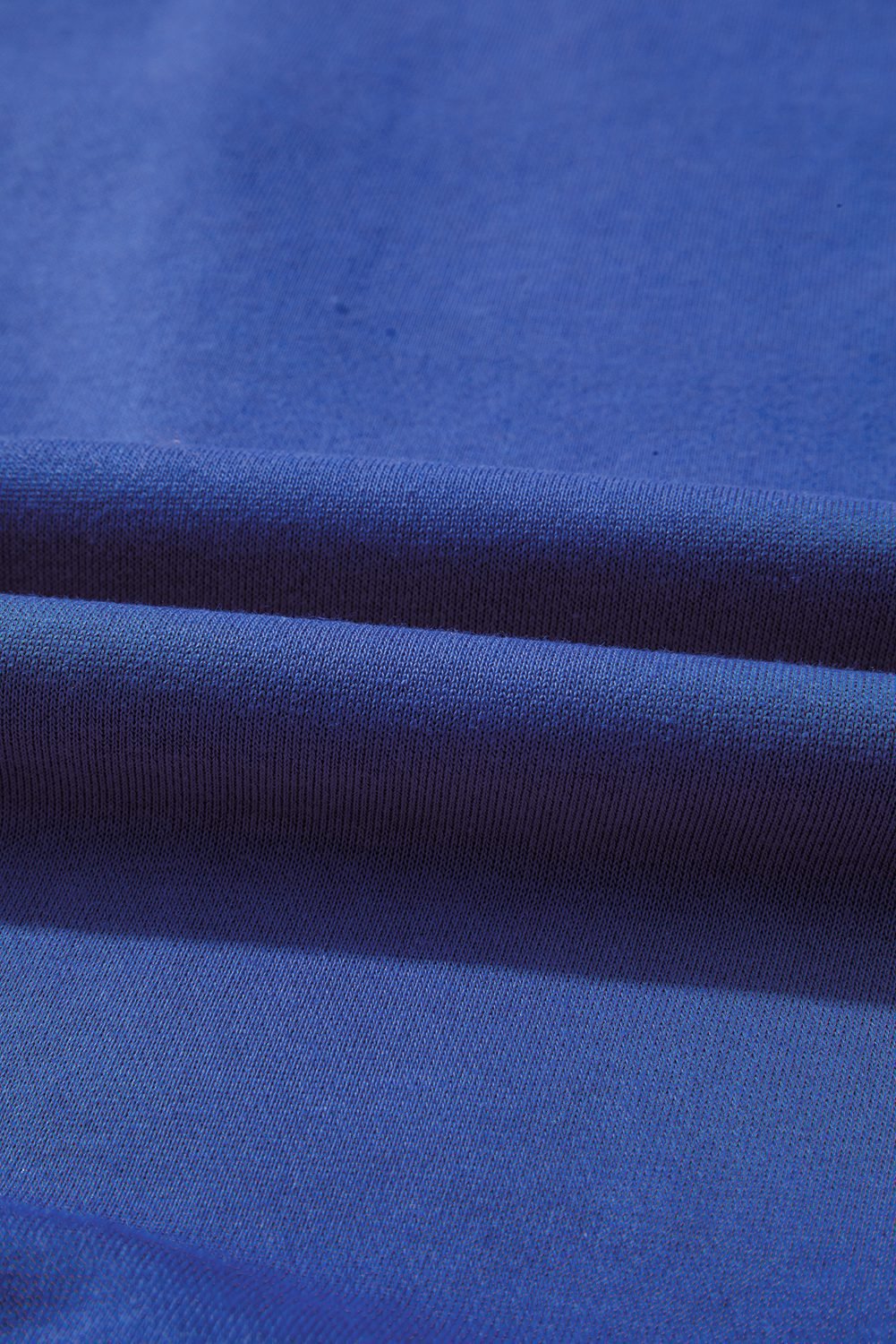 Sky Blue Varsity Striped Detail Drop Shoulder Oversized Sweatshirt