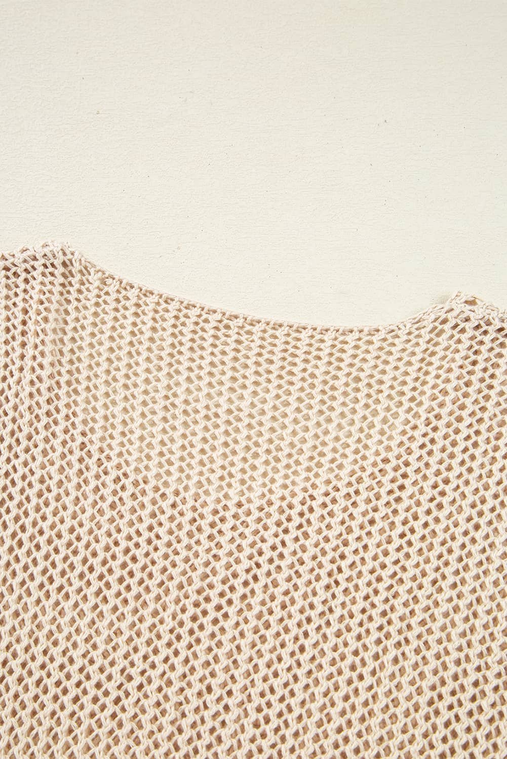 Smoke Gray Crochet Hollow-Out Jumper Top Sweater