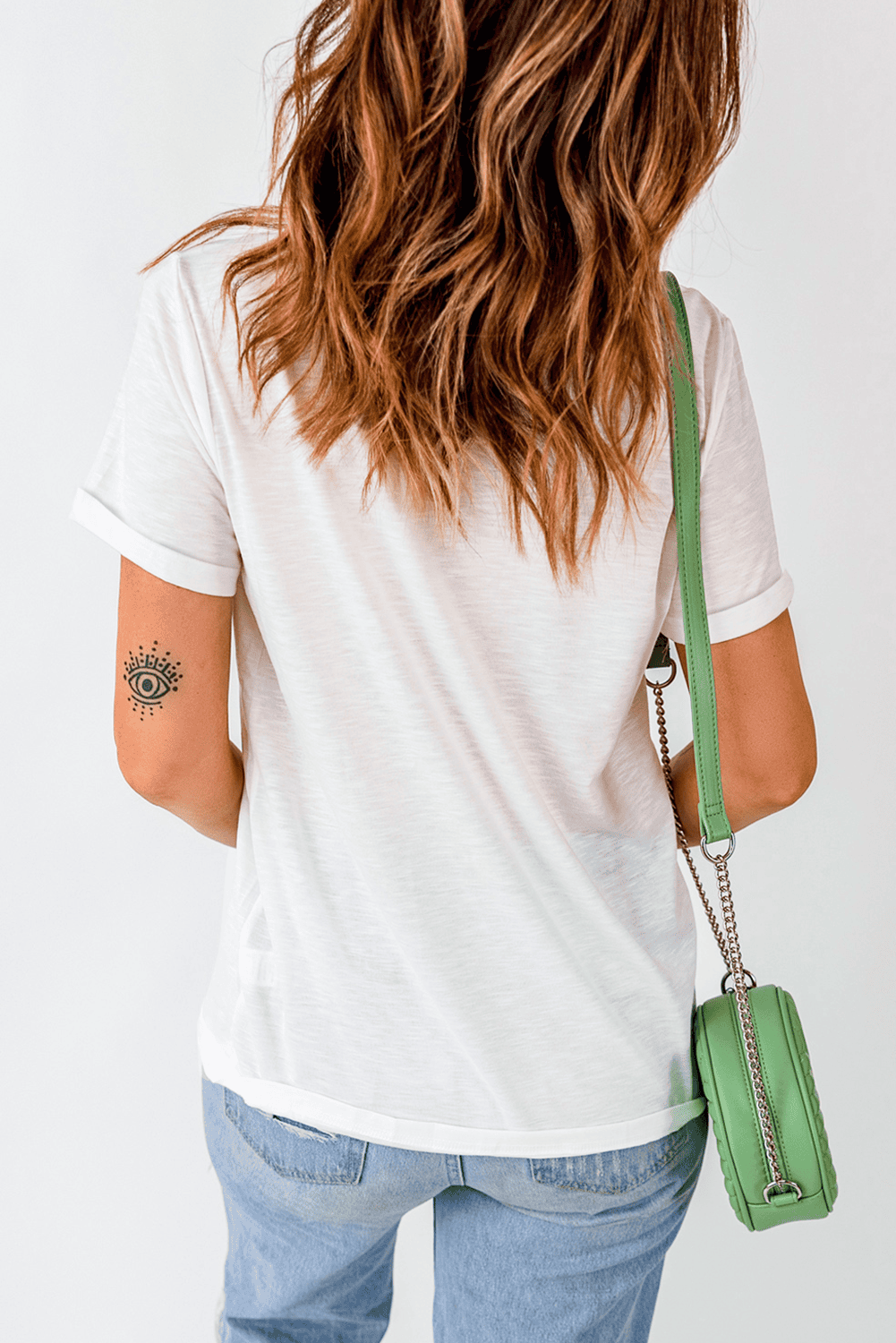 White Crawfish Checkered Pattern Graphic Tee