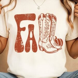 White Fall Boots Cracking Graphic T Shirt