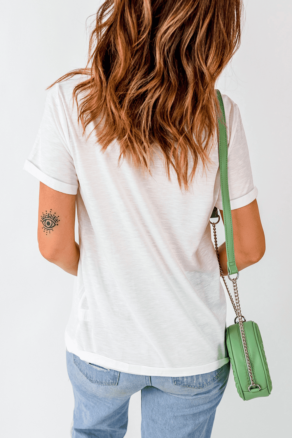 White Flag Graphic Crew Neck Tee