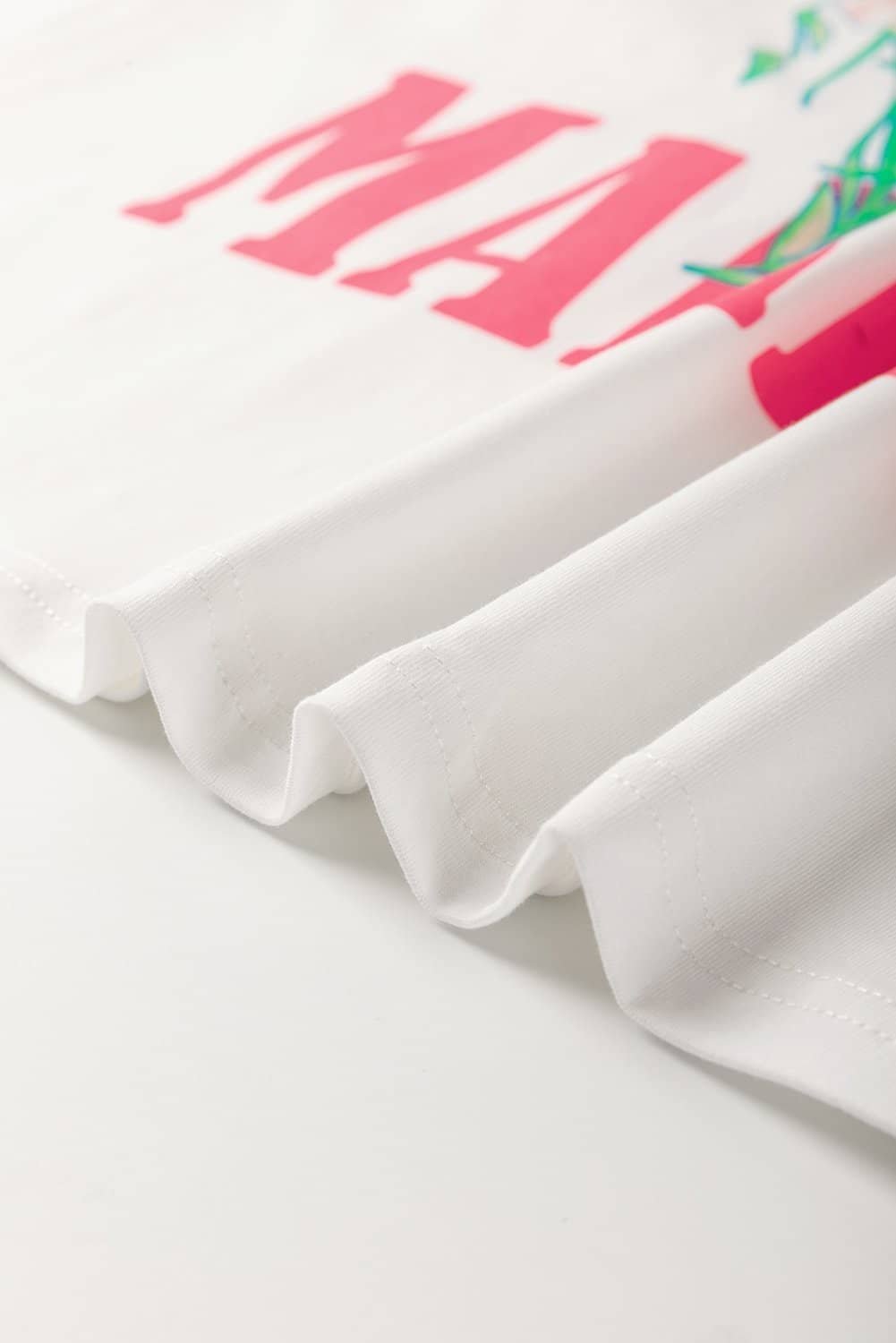 White Flower Market Graphic T Shirt