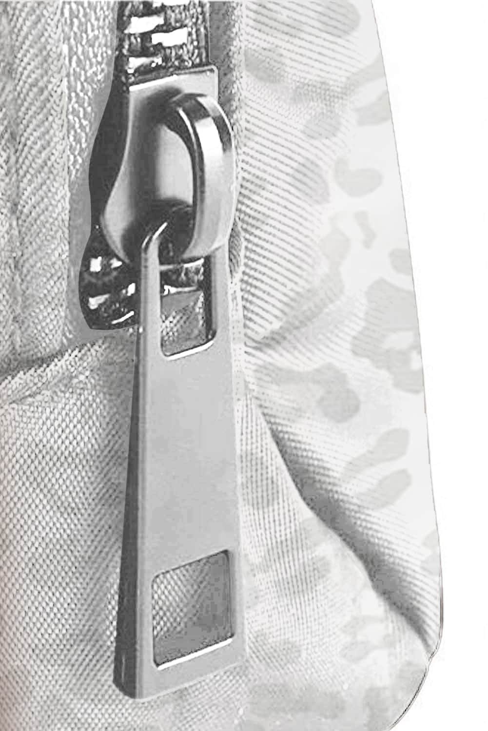 White Leopard Print Buckle Canvas Chest Bag 20*5*14Cm