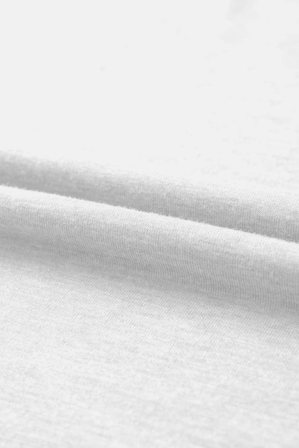 White Solid Color V Neck Long Sleeve Stretchy Top