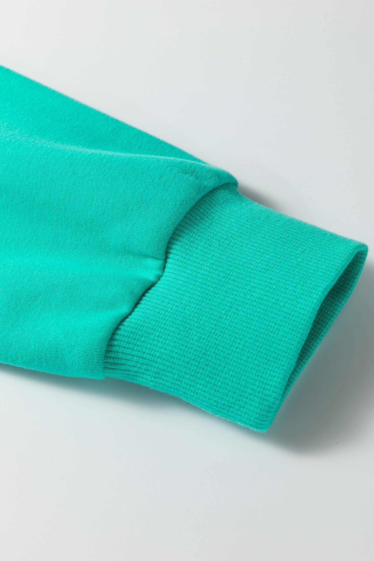 Sea Green Oversize Blessed Embroidered Mock Neck Sweatshirt - Image 9