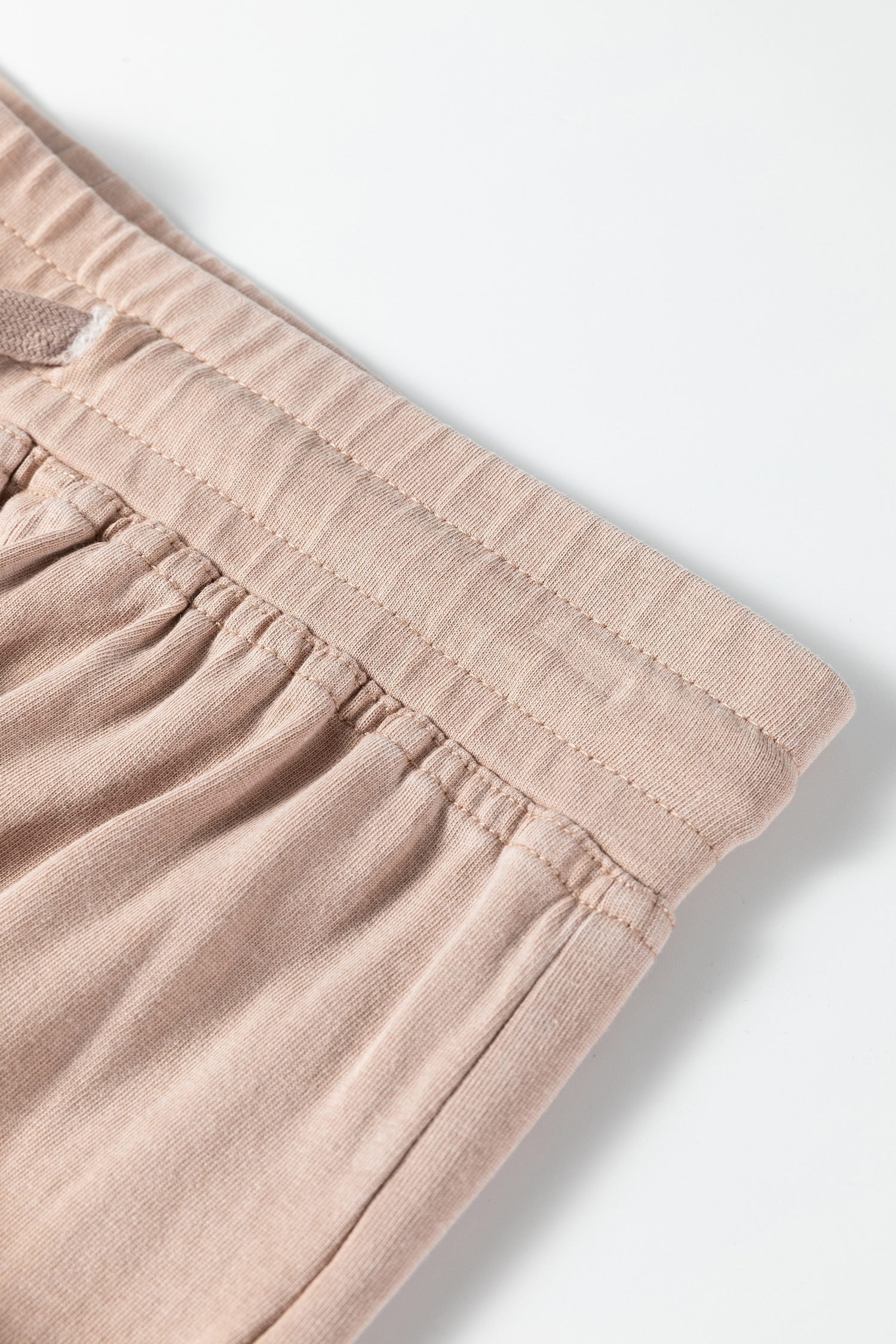 Smoke Gray Solid Color Mineral Wash Piping Trim Pocketed Wide Leg Pants - Image 13