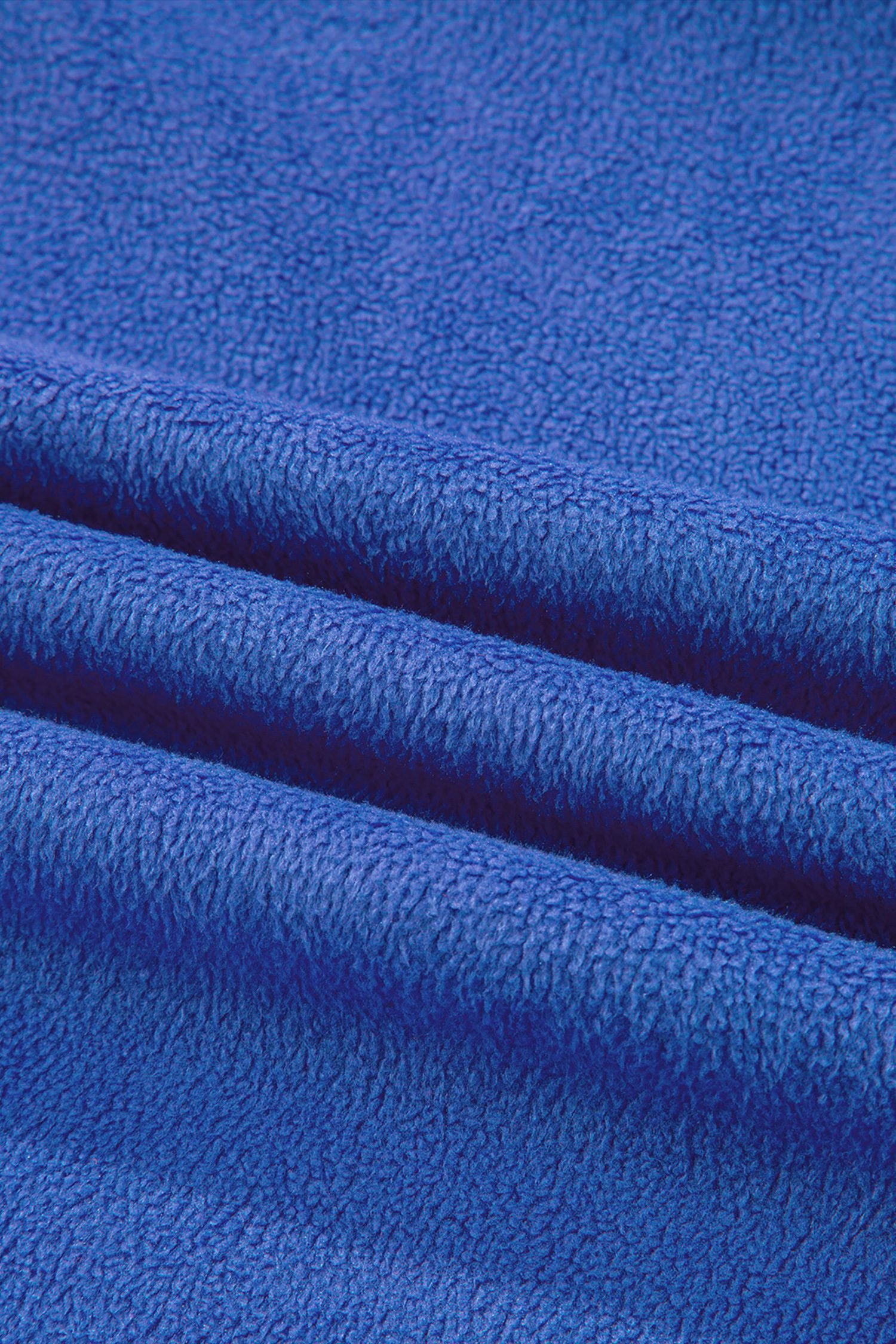 Dark Blue Oversize Drop Shoulder Reversible Mock Neck Sweatshirt