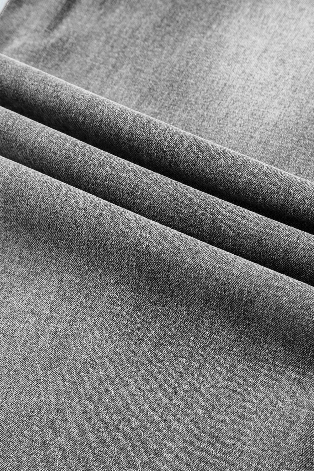 Gray Raw Hem Straight Leg Loose High Waist Jeans