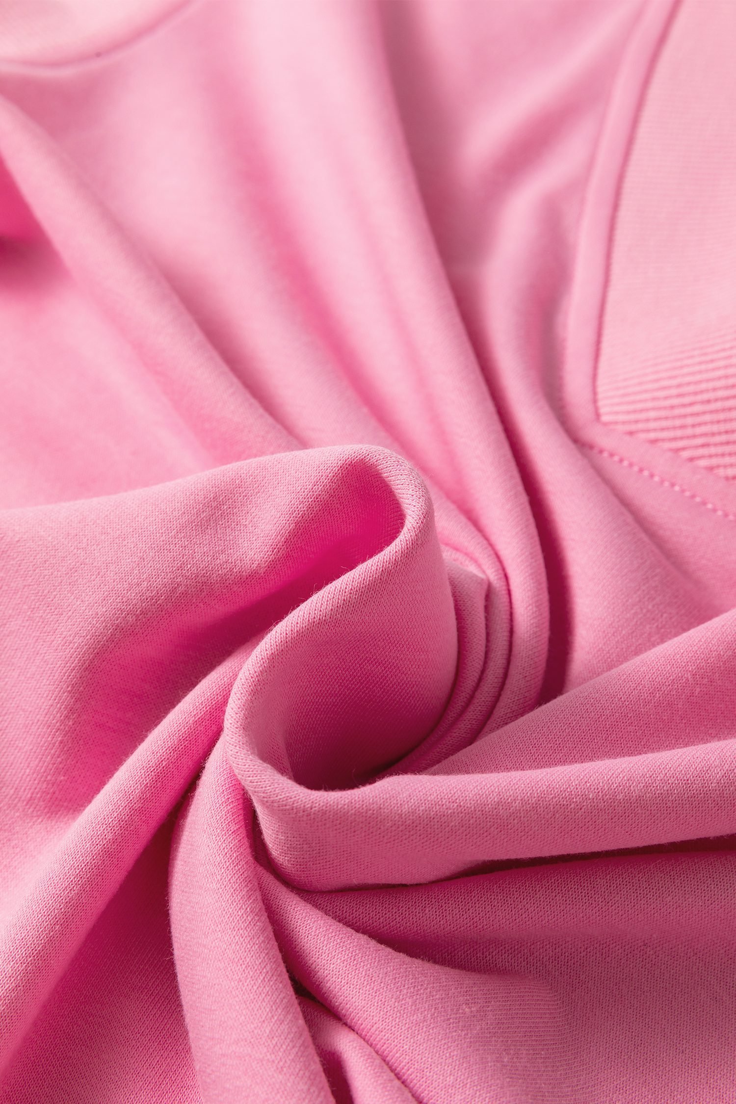 Bonbon Solid Color V Neck Tee Drawstring Pant Set - Image 9