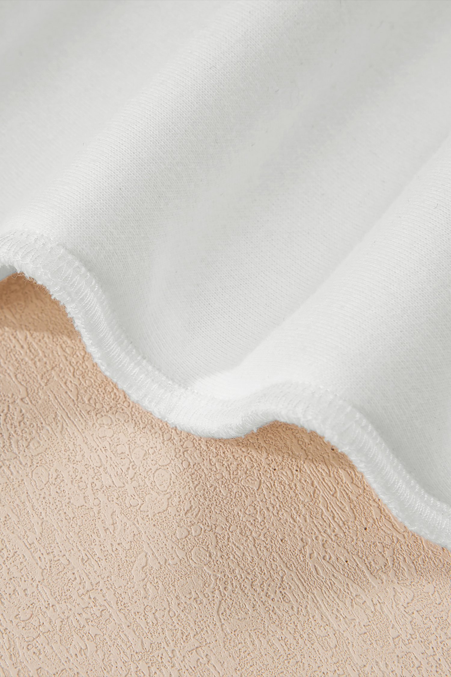 White Oversize Drop Shoulder Reversible Mock Neck Sweatshirt - Image 16