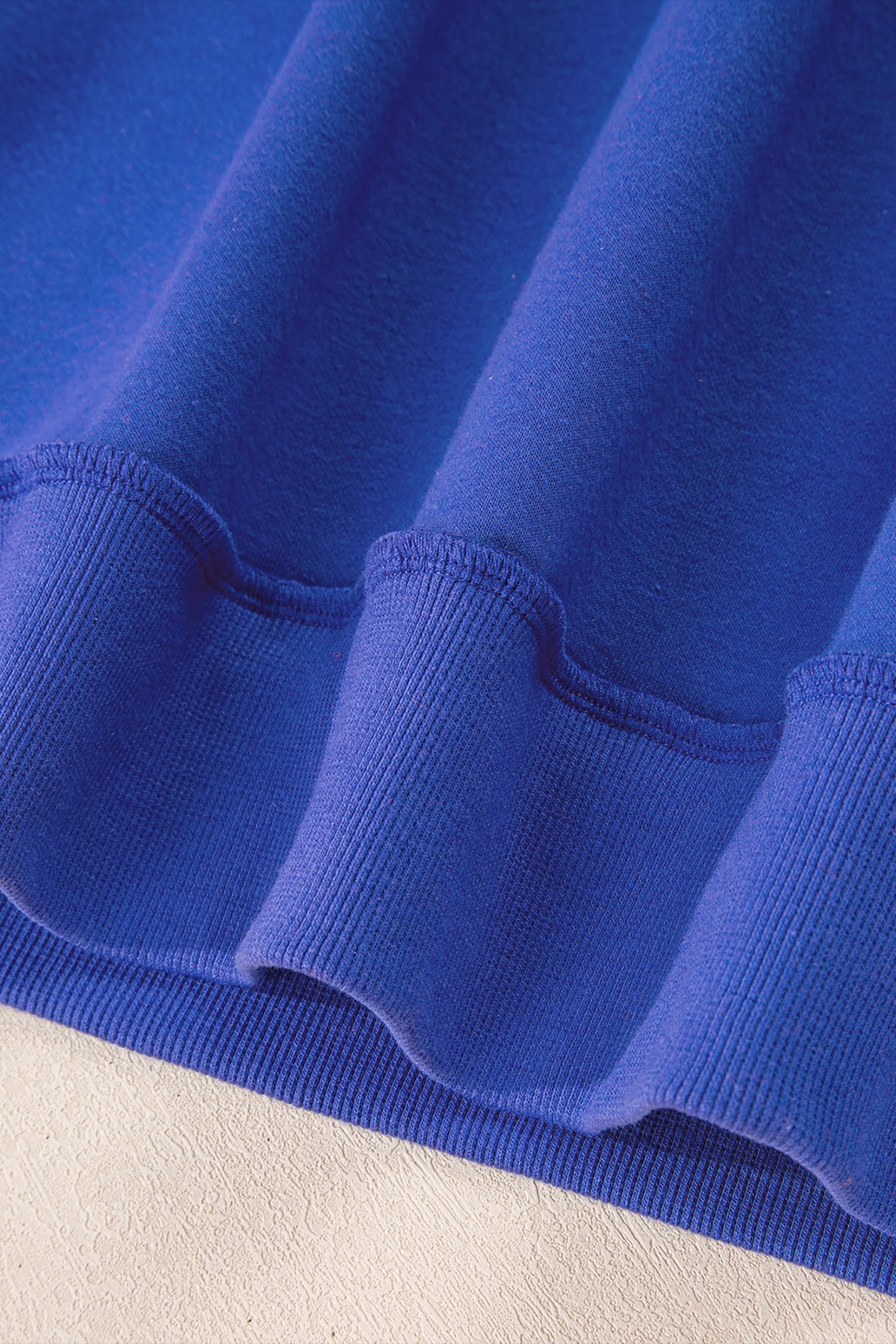 Dark Blue Oversize Drop Shoulder Reversible Mock Neck Sweatshirt