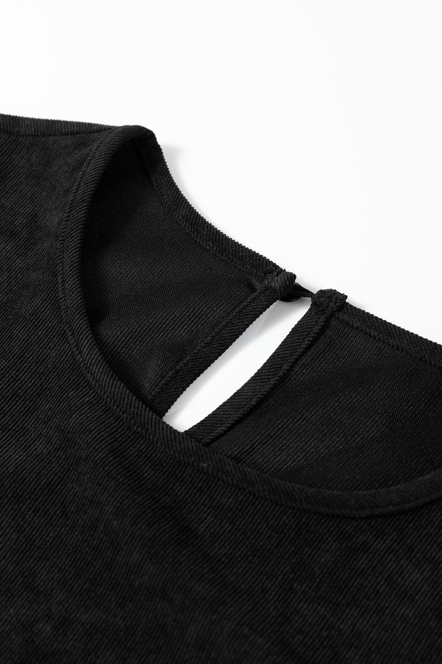 Black Lantern Sleeve Tiered Mini Dress - Image 13