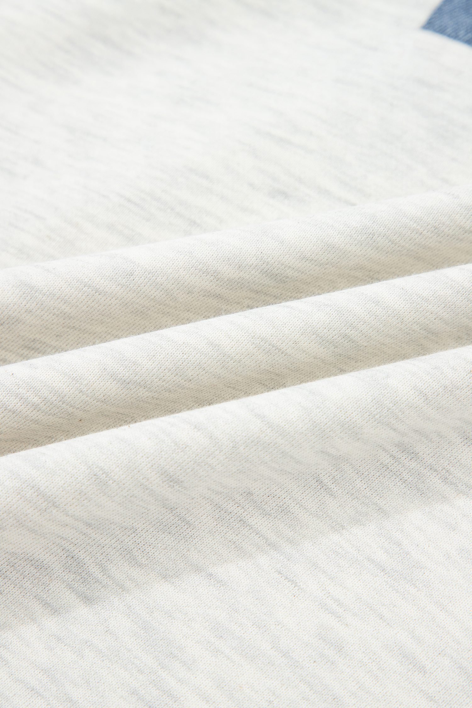 Light Grey Denim Patchwork Buttoned Polo Collar Long Sleeve Top - Image 10