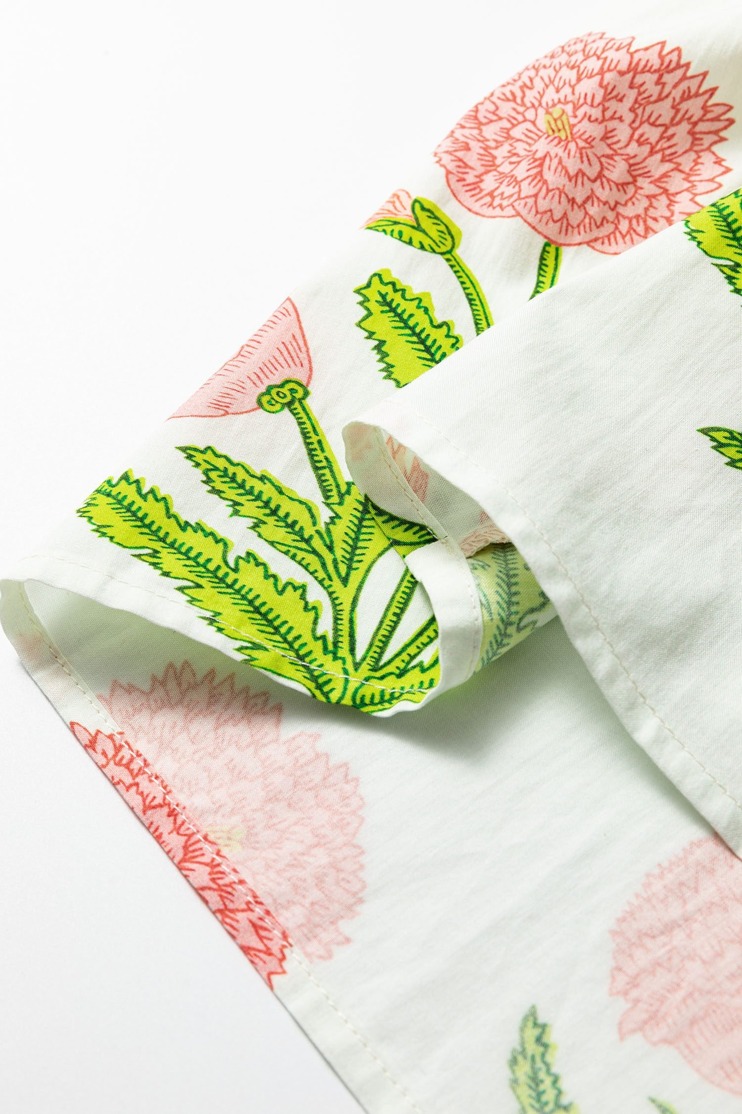 Casual Wild Flower Print V Neck 3/4 Sleeve Blouse