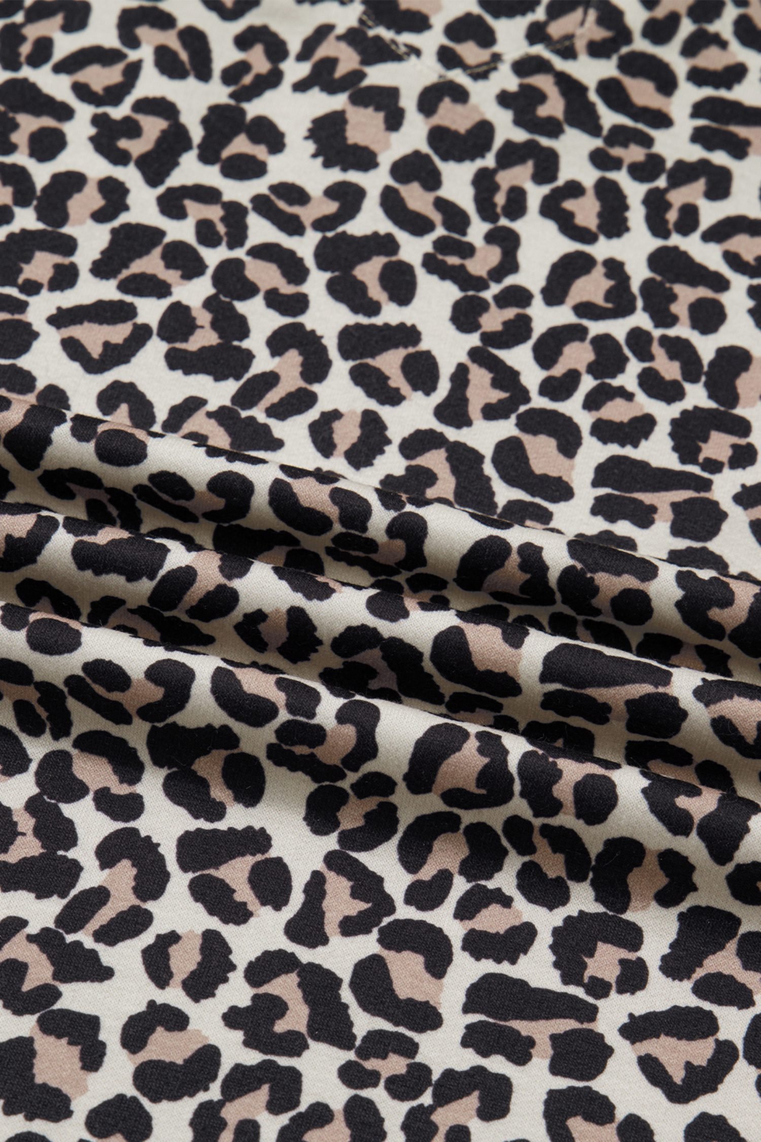 Khaki Leopard Print Zip Neck Striped Webbing Patchwork T Shirt Mini Dress