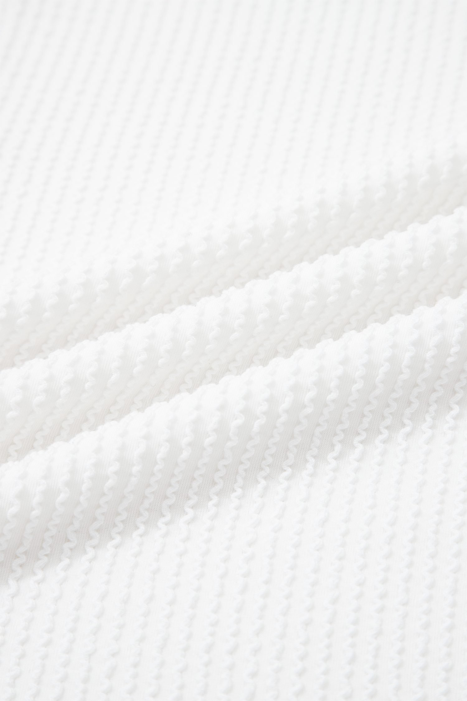 White Spiral Ribbed Raw Seam Color Block Patchwork Long Sleeve Top