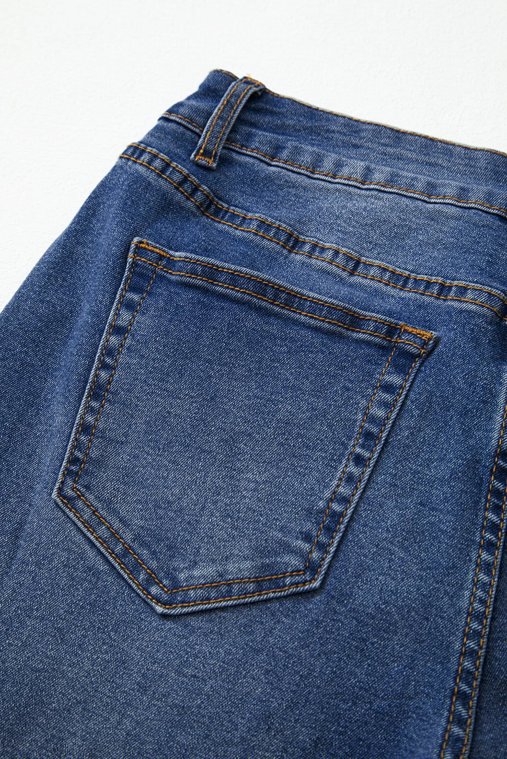 Real Teal Raw Hem Unique Cuffs Straight High Rise Loose Jeans